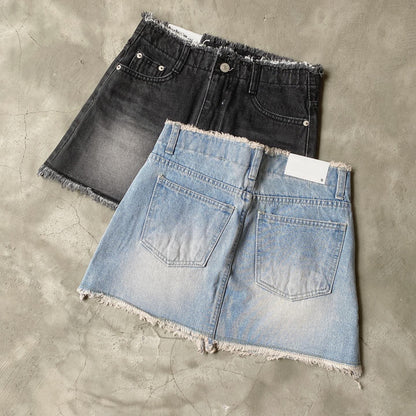 現貨 SK165 Mini Denim Skirt - Light Blue | Black