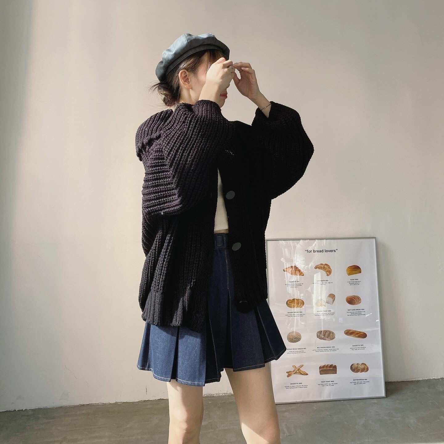 現貨 CD039 Dolly Collar Cardigan - Black