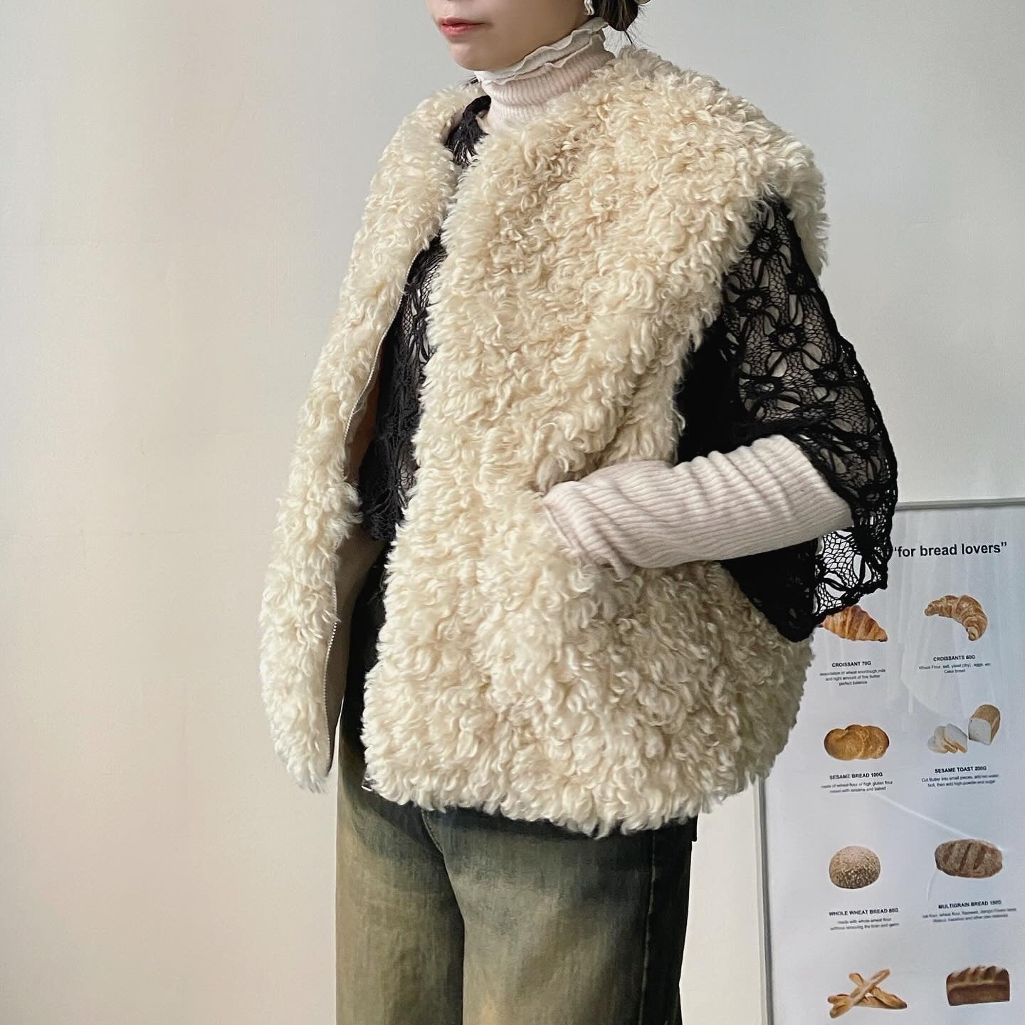 現貨 VT189 Teddy Bear Vest Coat - Beige