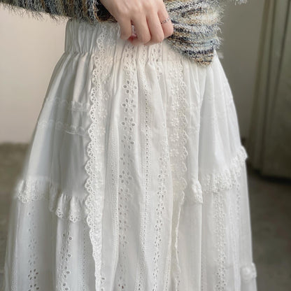 現貨 SK155 Lace Skirt - White