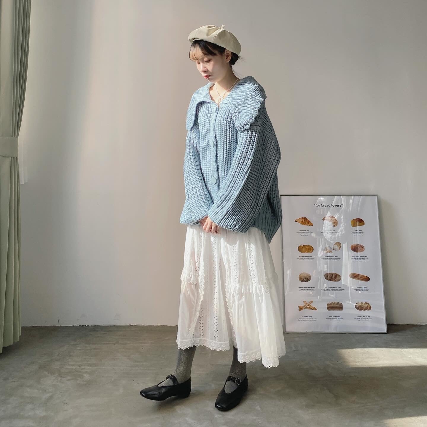 現貨 CD039 Dolly Collar Cardigan - Black