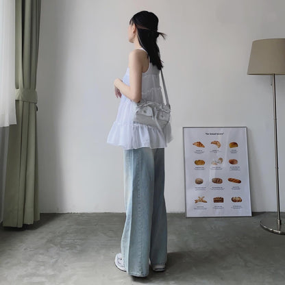 現貨 SK164 Ruffle Sheer Skirt - White | Cream | Black