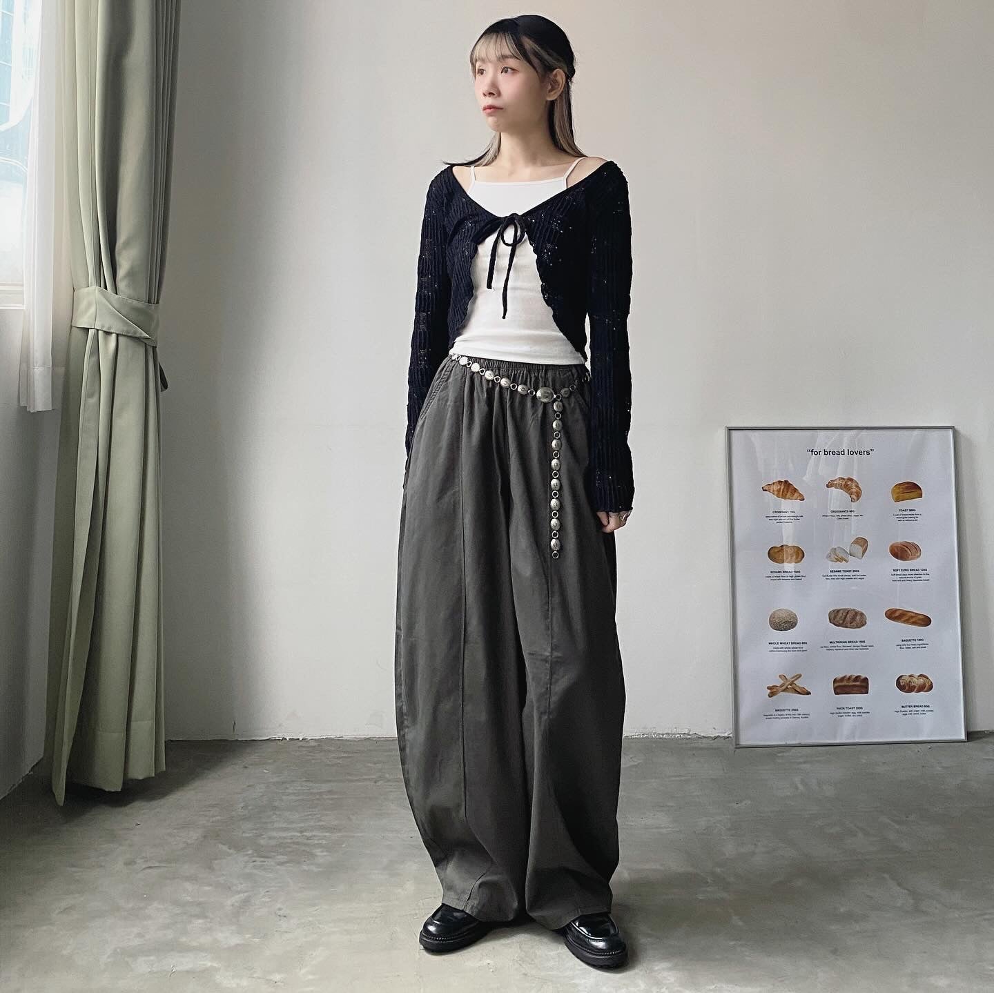 現貨 PT064 Balloon Pants - Ivory | Charcoal