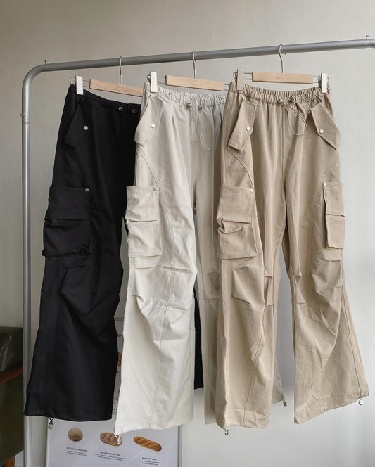 PT066 Pocket Cargo Pants - Ivory | Beige | Black