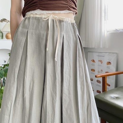 現貨 SK139 Pleated Long Skirt - Dusty Green