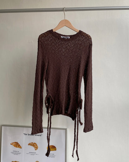 TP474 Lace Blouse - Ivory | Brown | Black