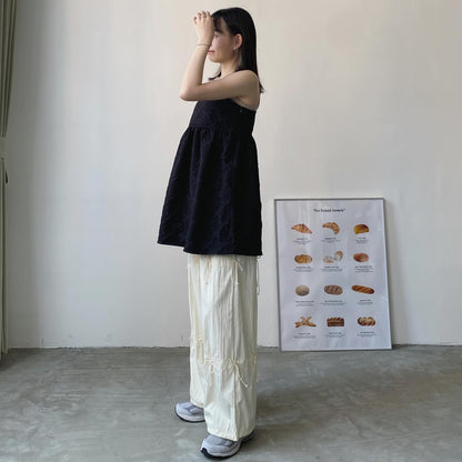 現貨 PT059 Ribbon Pants - Ivory | Black