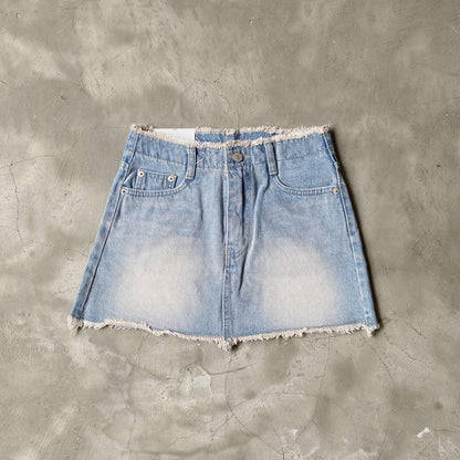 現貨 SK165 Mini Denim Skirt - Light Blue | Black