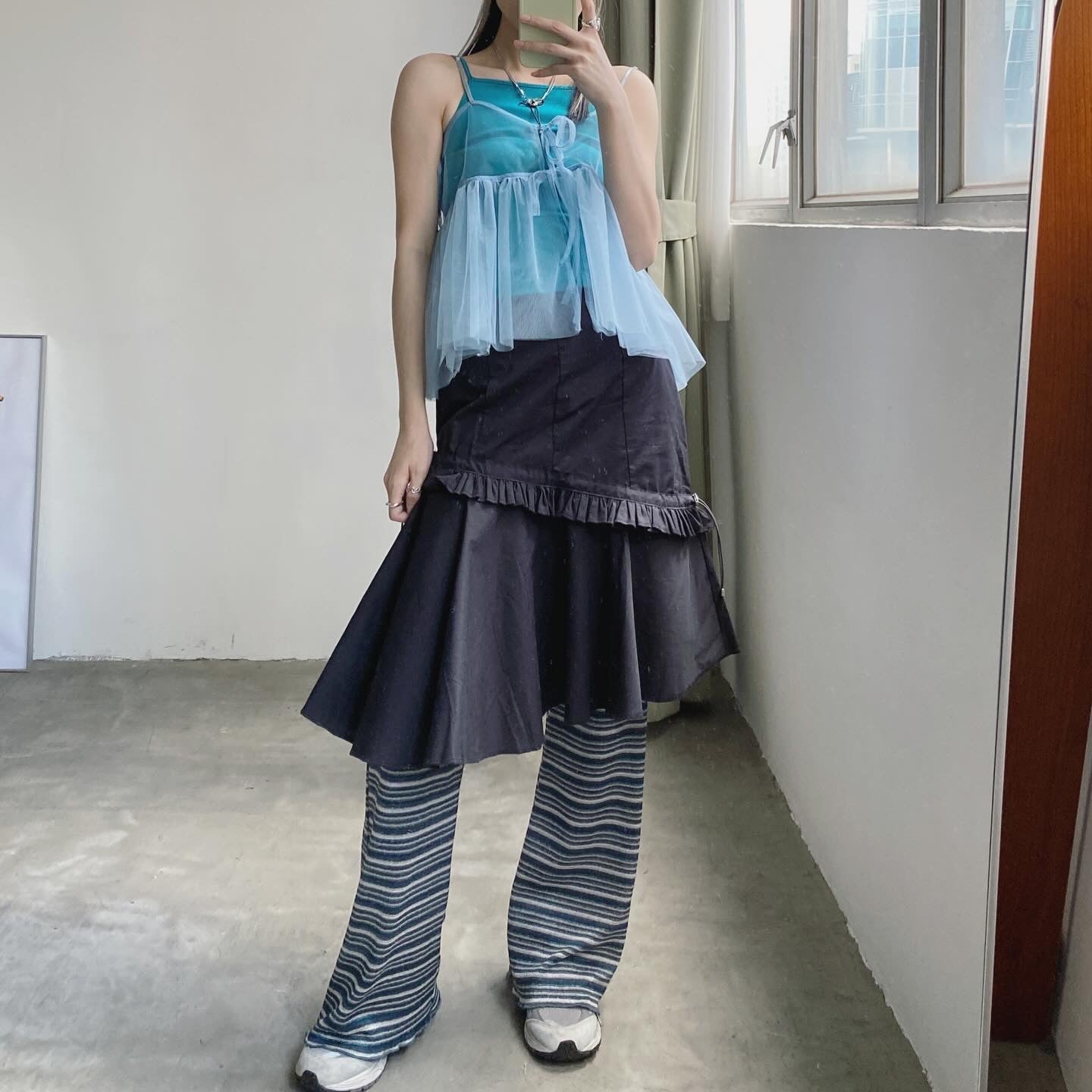 現貨 VT208 Meshed Sheer Vest - Blue | White | Black