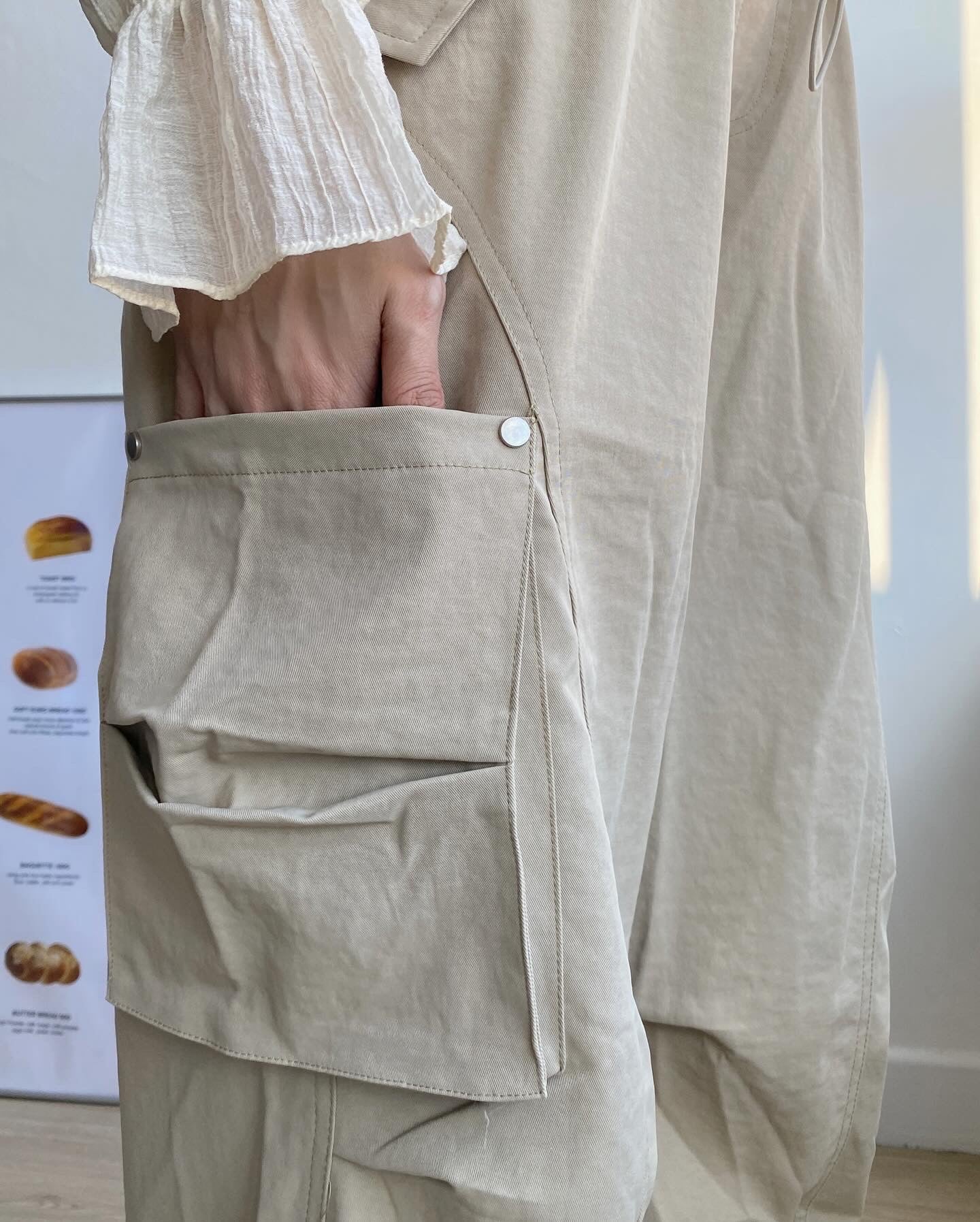 PT066 Pocket Cargo Pants - Ivory | Beige | Black