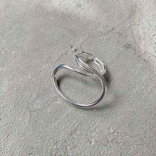 KA258 S925 Curve Ring