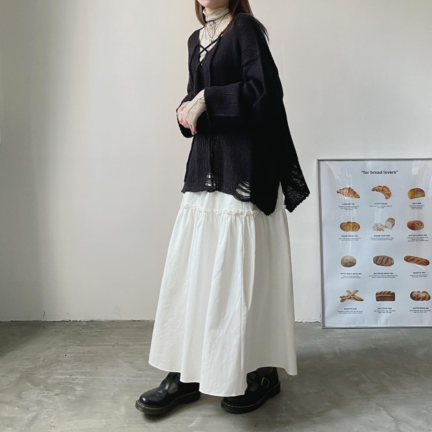 現貨 SK151 Claire Long Skirt - Khaki | Ivory