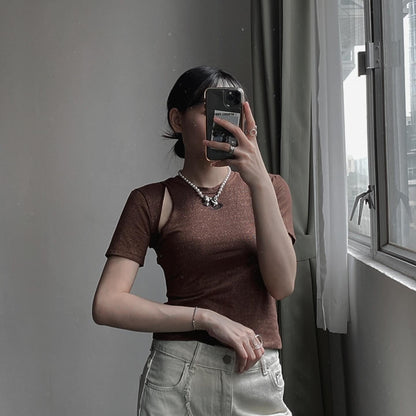 現貨 TP369 Cut out Top - Brown