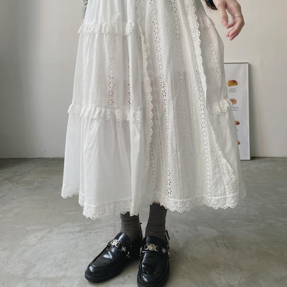 現貨 SK155 Lace Skirt - White