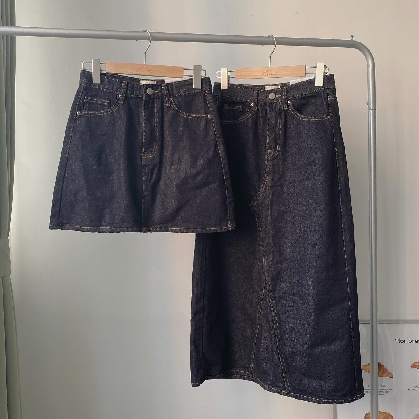 現貨 SK157 Denim Short Skirt - Navy