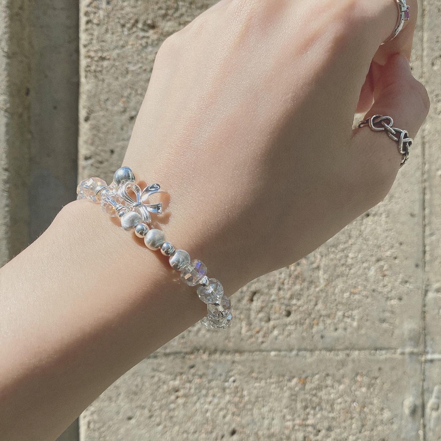 KA283 S925 Ribbon Crystal Bracelet