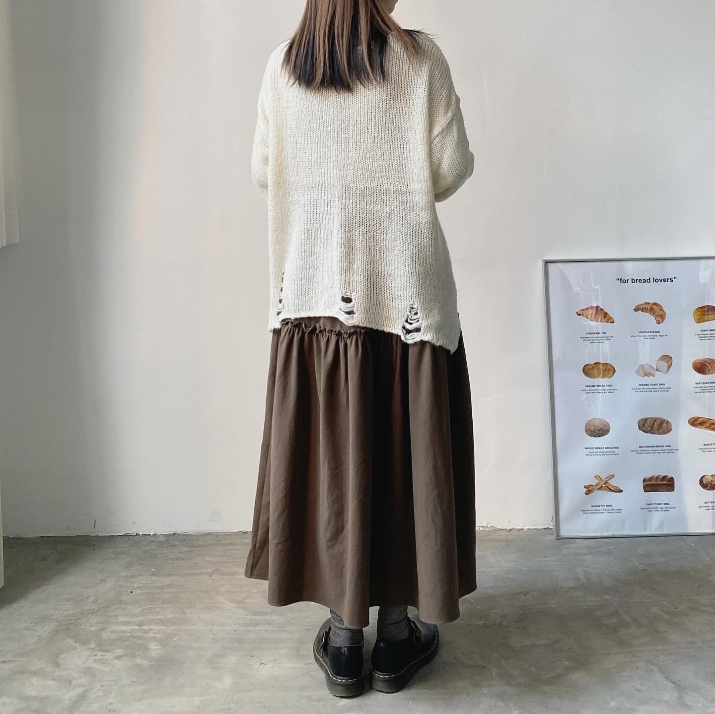 現貨 SK151 Claire Long Skirt - Khaki | Ivory