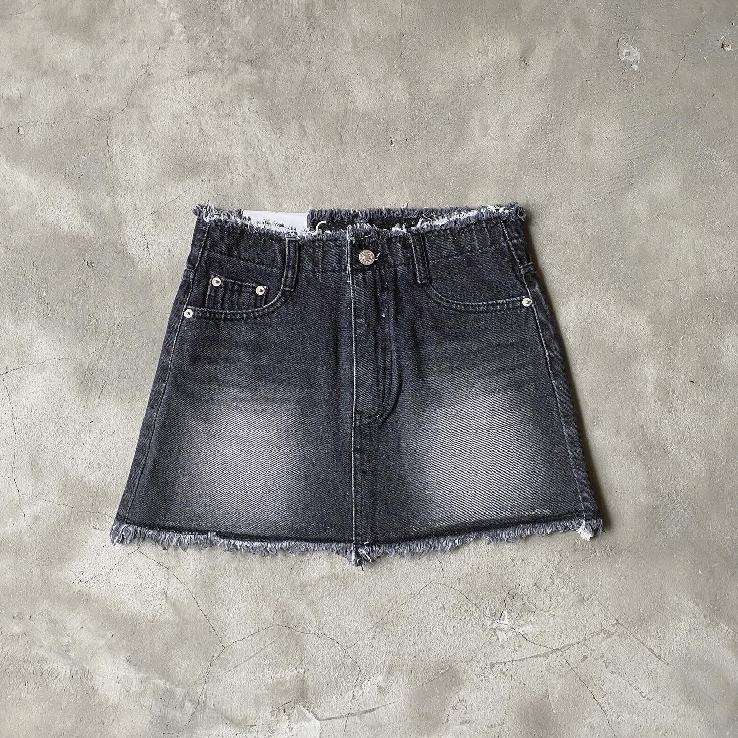 現貨 SK165 Mini Denim Skirt - Light Blue | Black