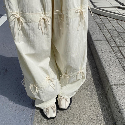 現貨 PT059 Ribbon Pants - Ivory | Black