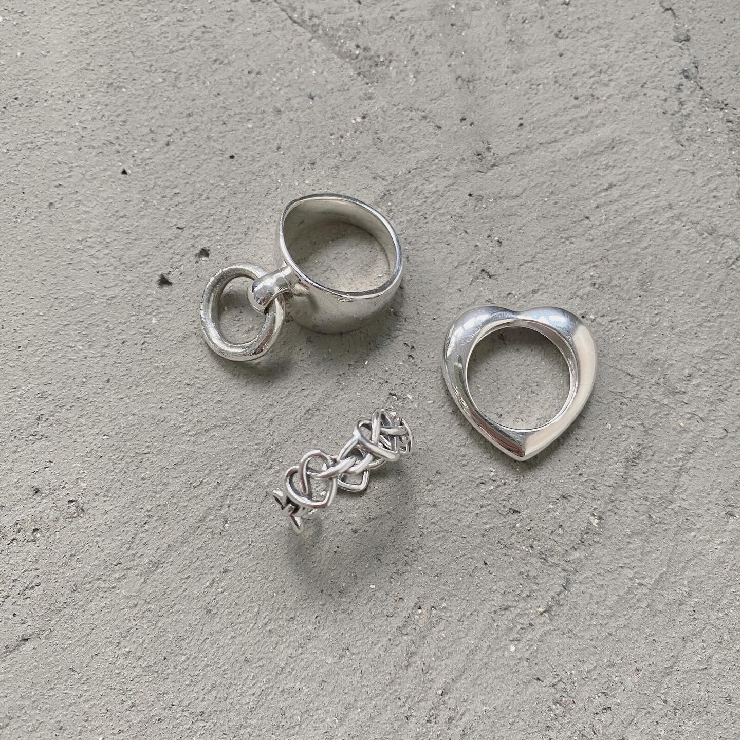 KA280 S925 Big Heart Ring