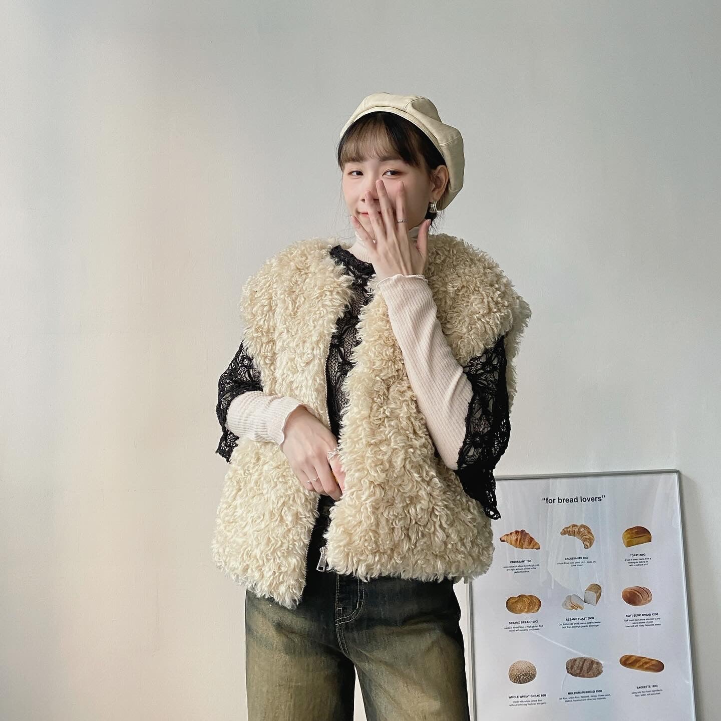 現貨 VT189 Teddy Bear Vest Coat - Beige