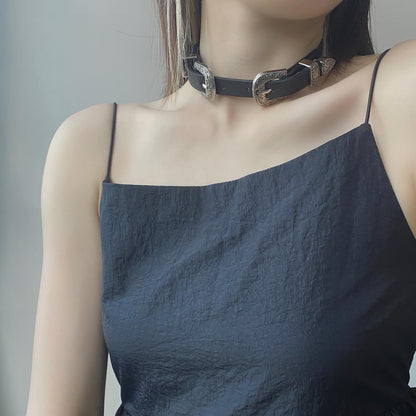 KA285 PU Leather Choker