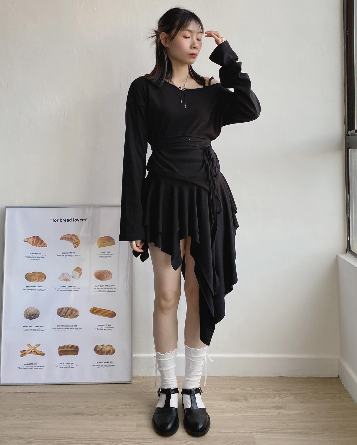 SK175 Irregular Skirt - Black