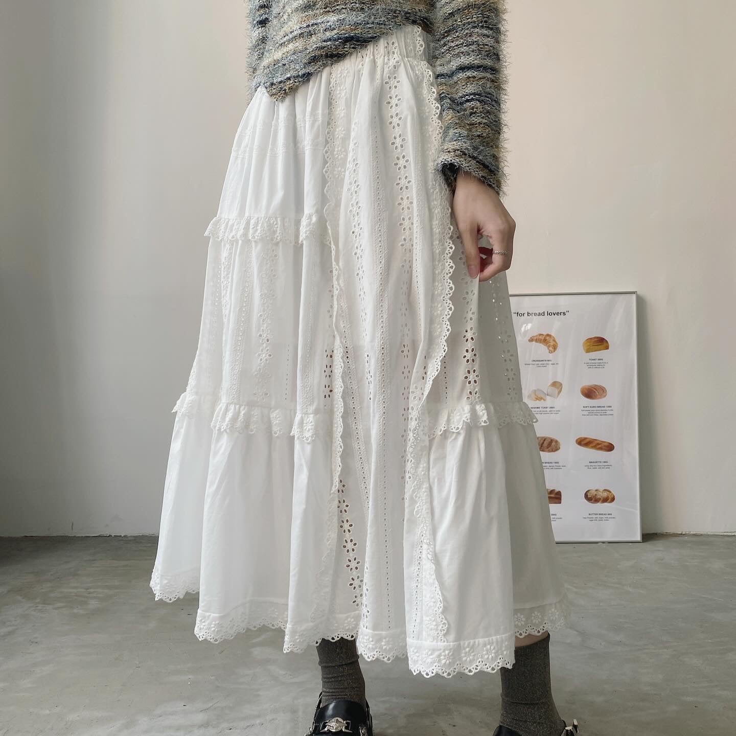 現貨 SK155 Lace Skirt - White