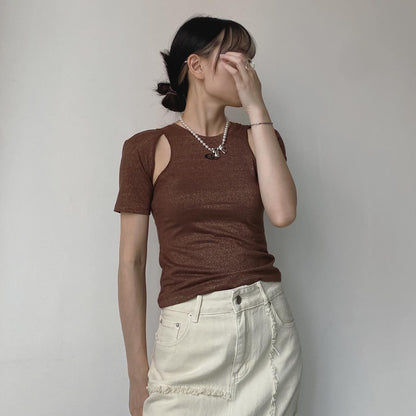 現貨 TP369 Cut out Top - Brown