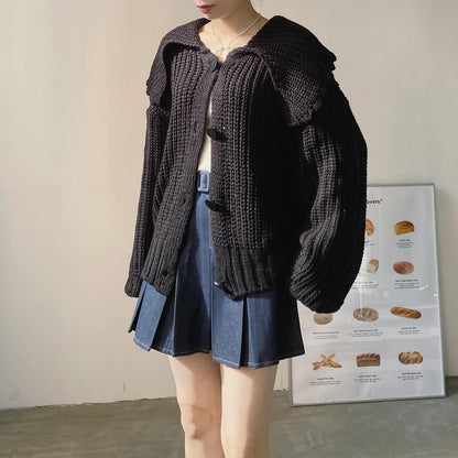 現貨 CD039 Dolly Collar Cardigan - Black