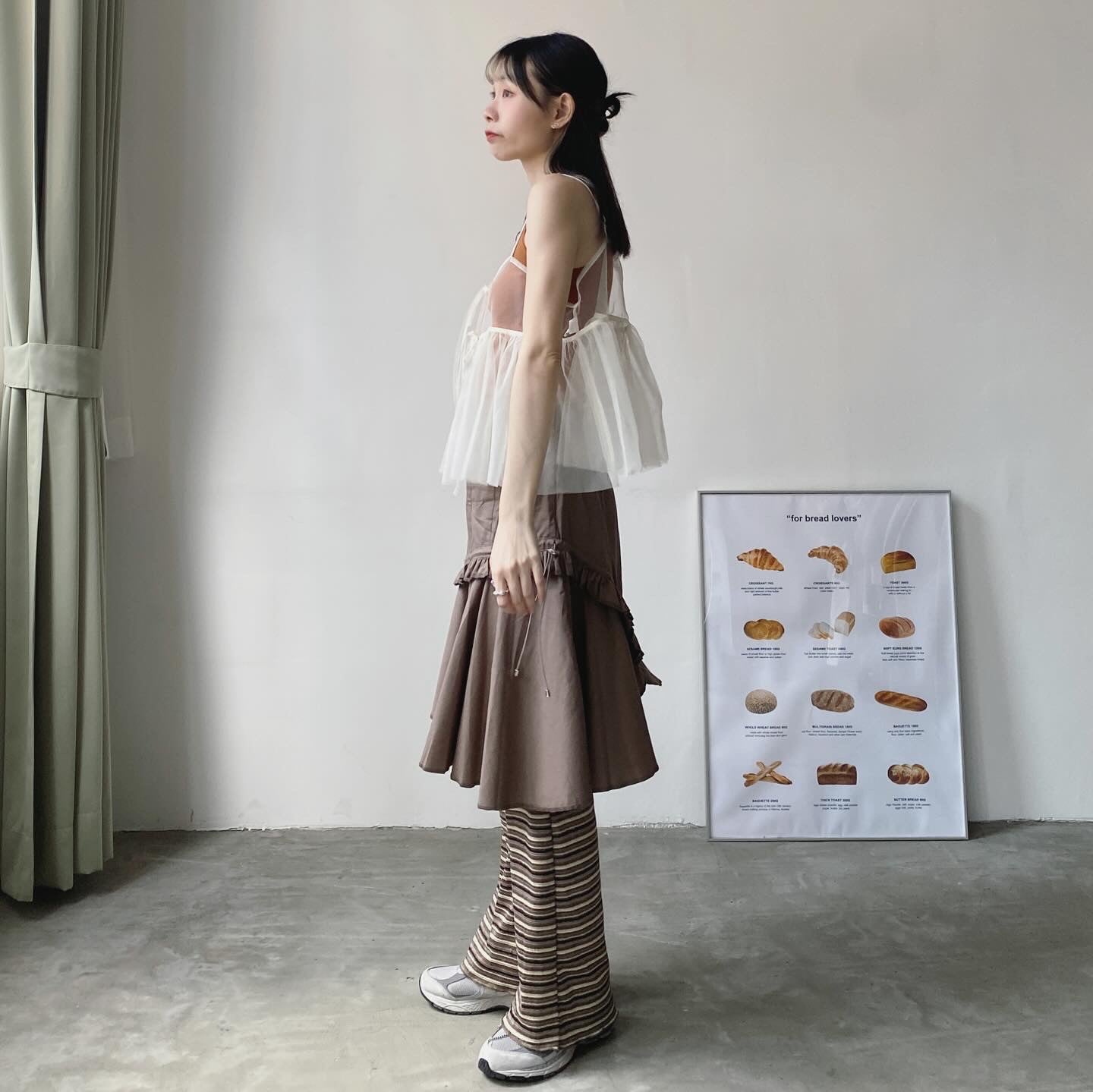 現貨 SK169 Irregular Ruffle Skirt - Brown | Black