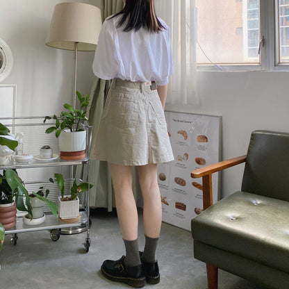 現貨 SK138 Pleated Skirt - Khaki