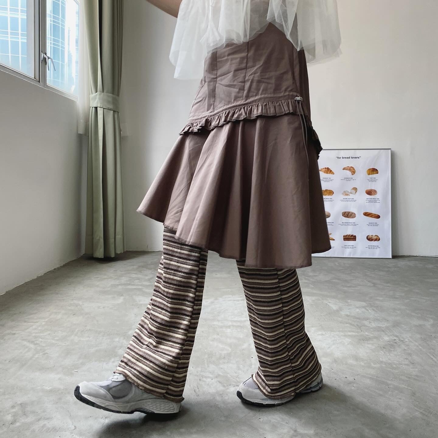 現貨 SK169 Irregular Ruffle Skirt - Brown | Black