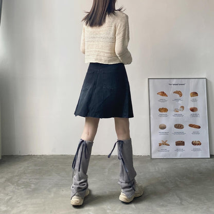 現貨 KA224 Solid Tone Leg Warmers - Beige | Gray | Black