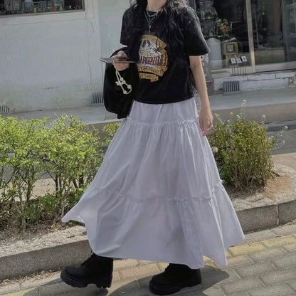 現貨 SK159 Ruffle Cake Skirt - Gray | Black | White