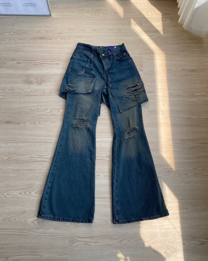 JN053 Bootcut Jeans - Navy