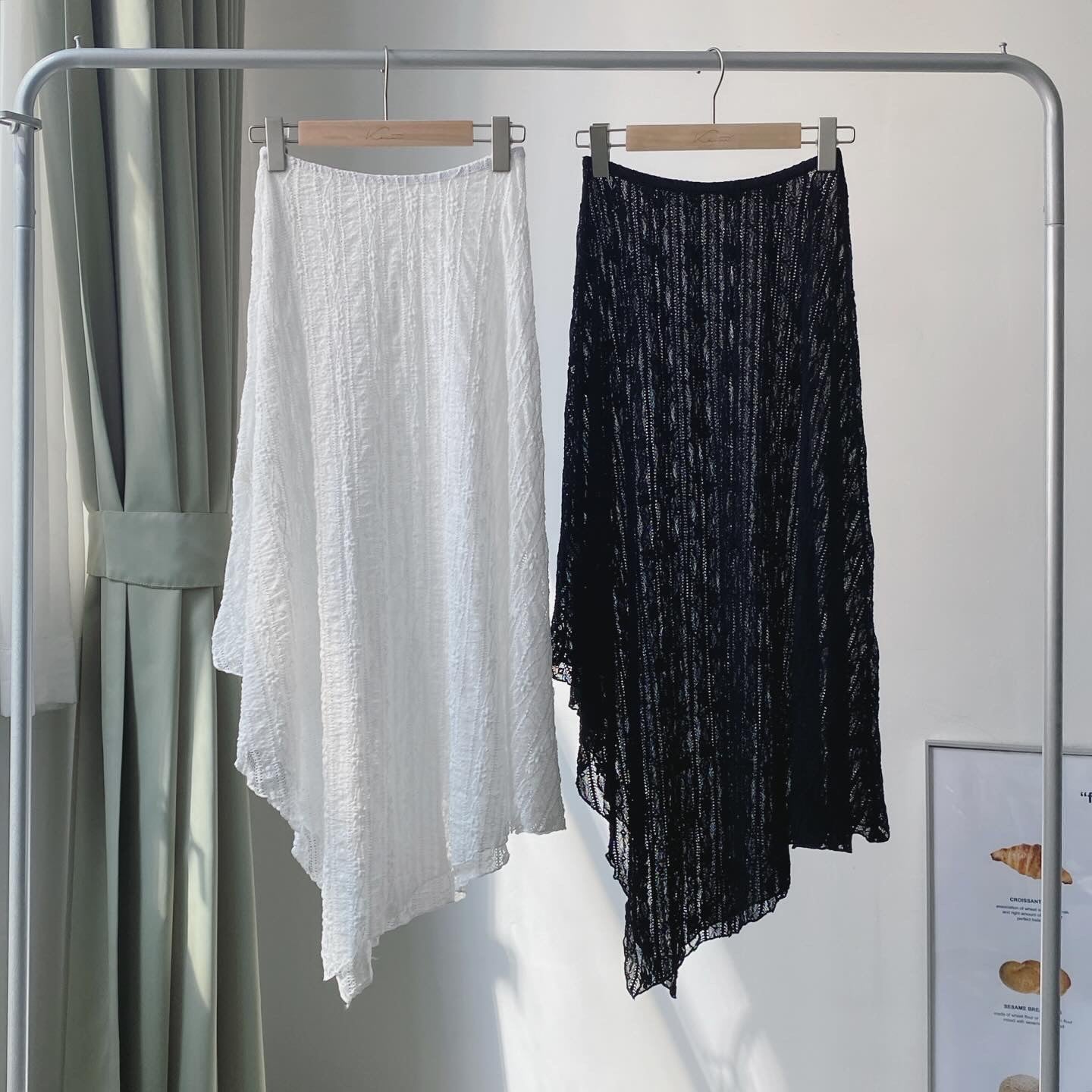 SK170 Lace Skirt - White | Black