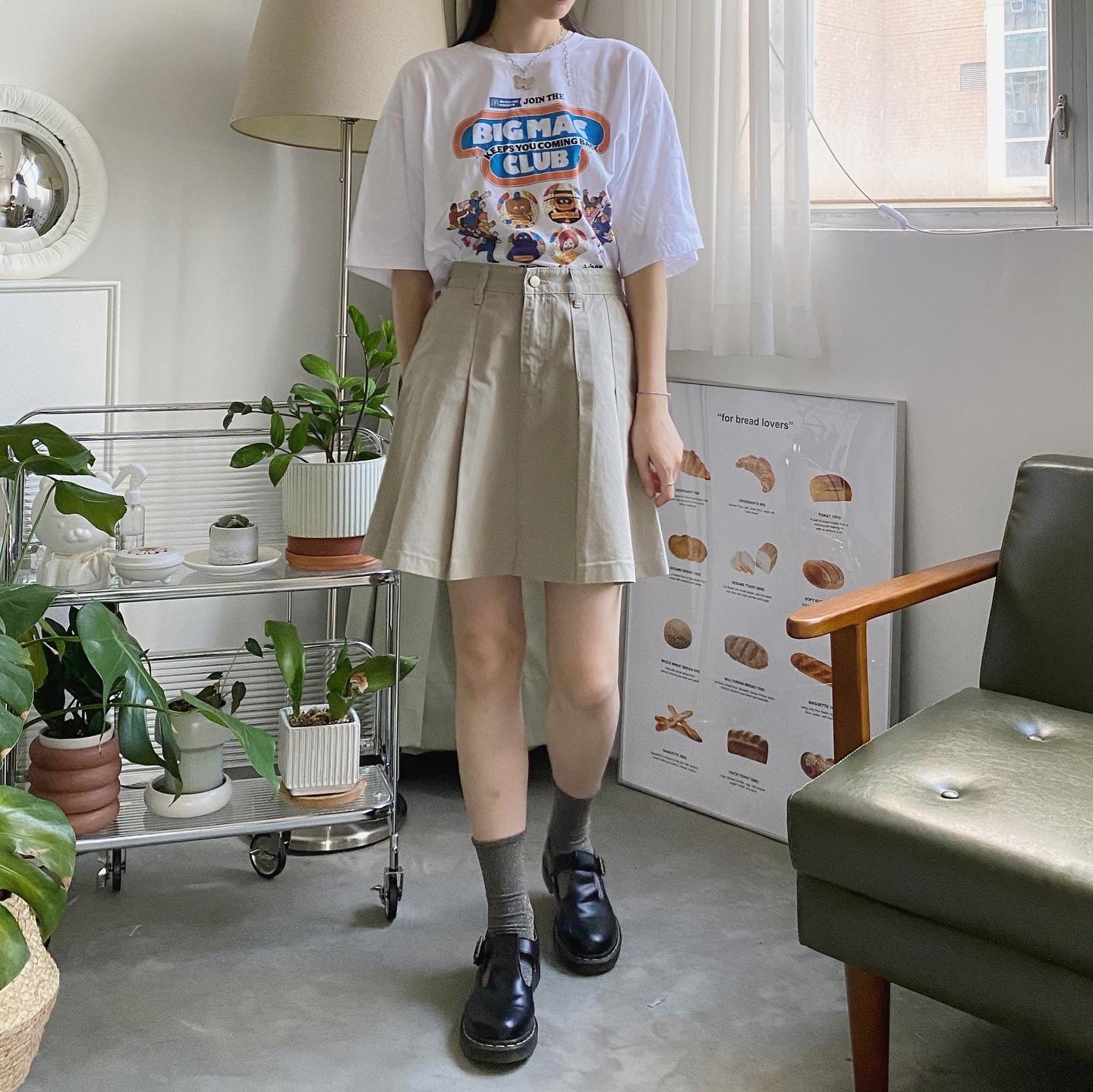 現貨 SK138 Pleated Skirt - Khaki