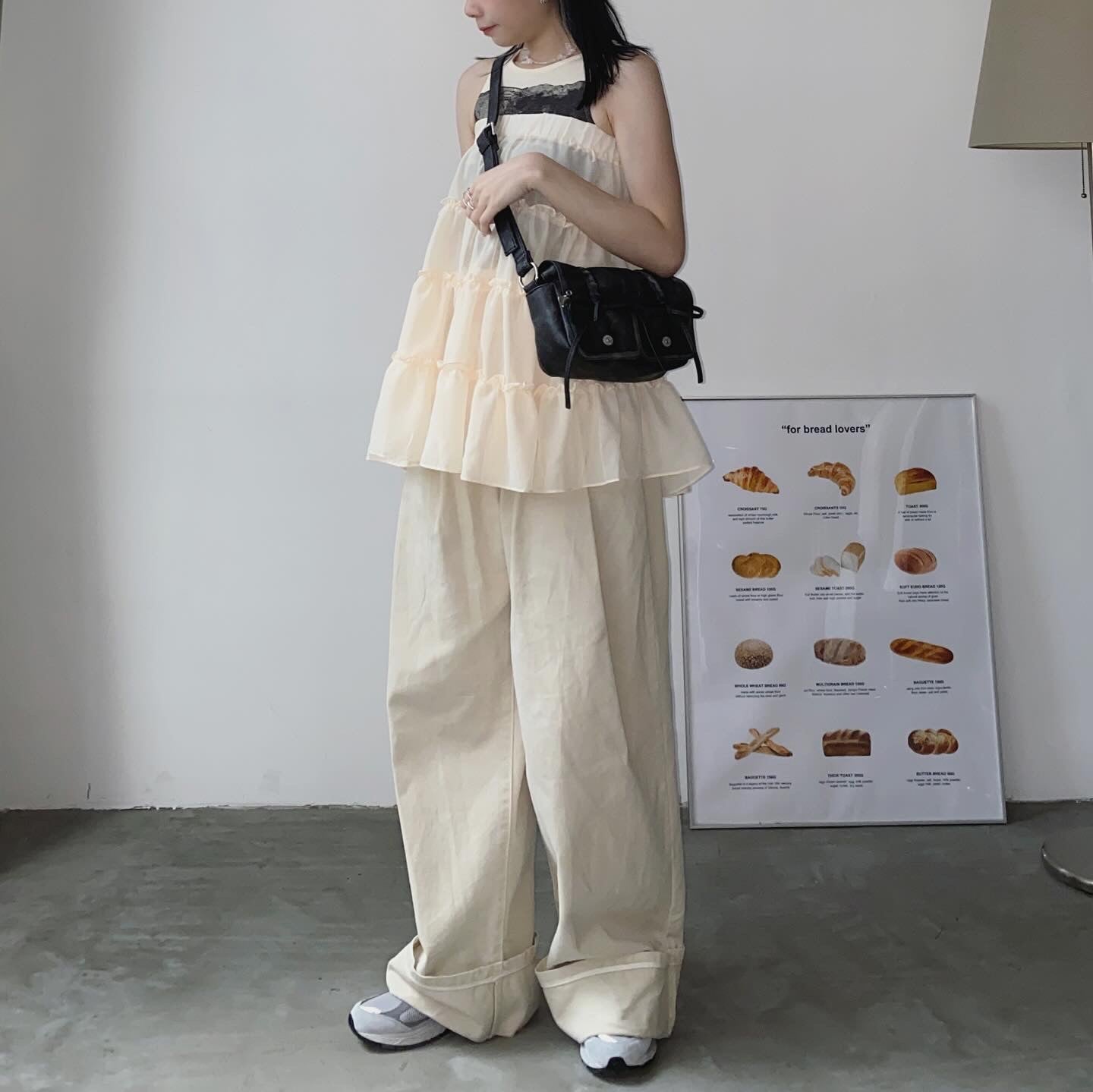 現貨 SK164 Ruffle Sheer Skirt - White | Cream | Black