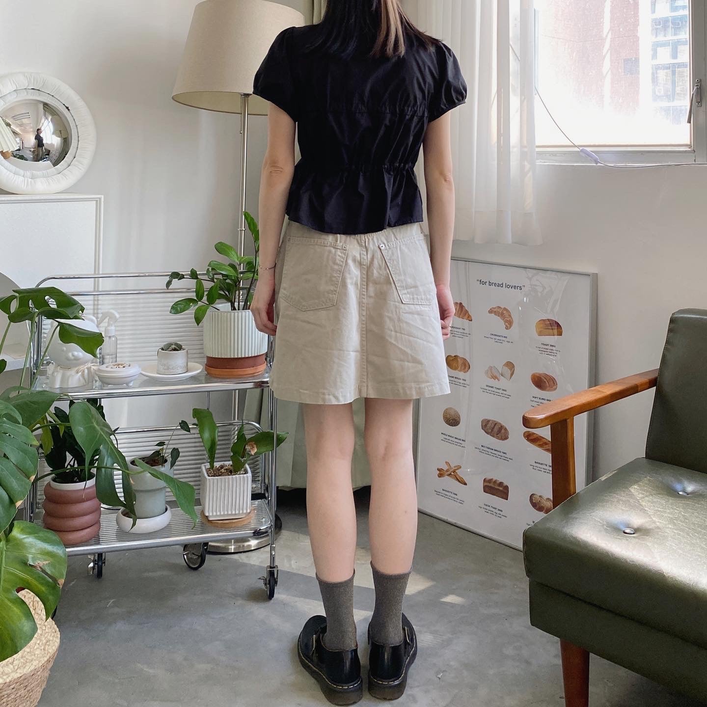 現貨 SK138 Pleated Skirt - Khaki