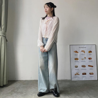 現貨 CD041 FAFA Sheer Cardigan - Ivory