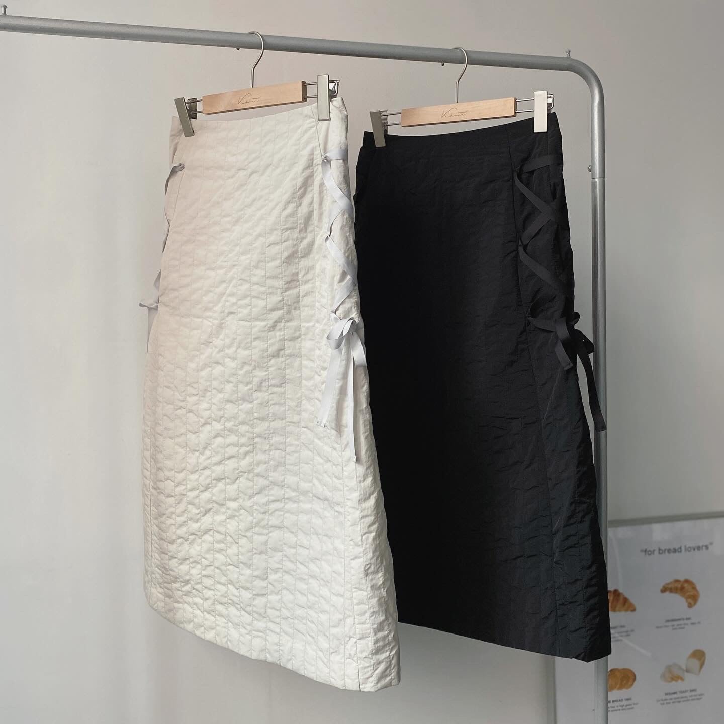 現貨 SK150 Padding Ribbon Skirt - Ivory