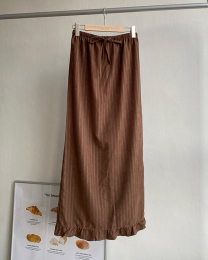 SK174 Stripes Skirt - Brown | Gray