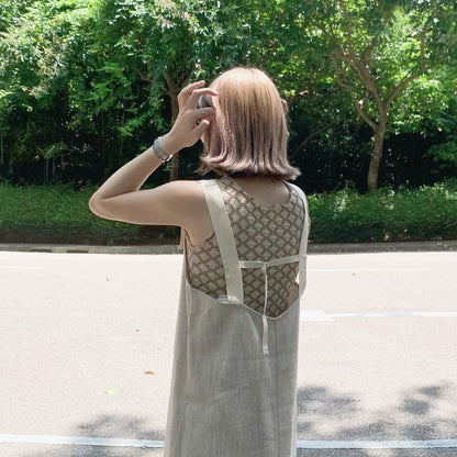 現貨 DS145 JP Herringbone Cami OPS - Ivory