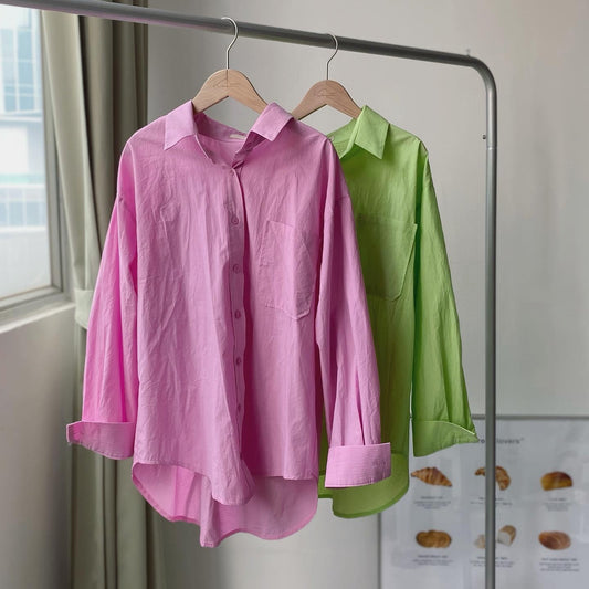 現貨 TP360 Oversize Shirt - Green | Pink