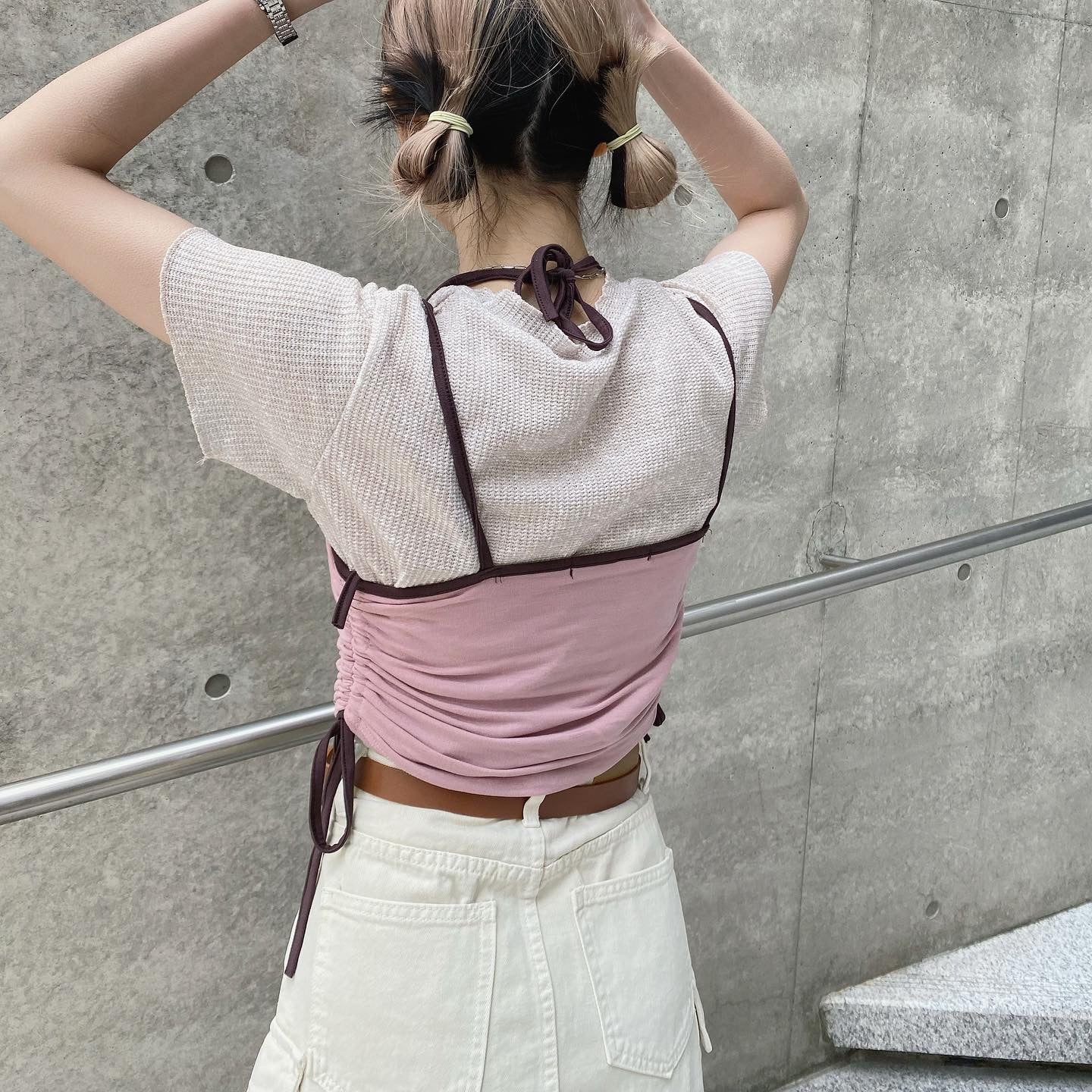 現貨 VT148 Cropped Vest - Pink | Green