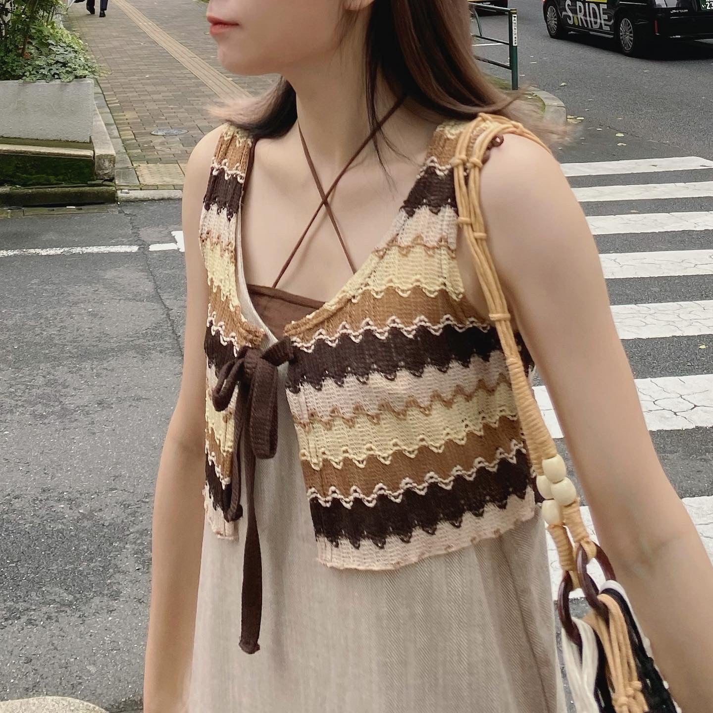 現貨 DS145 JP Herringbone Cami OPS - Ivory