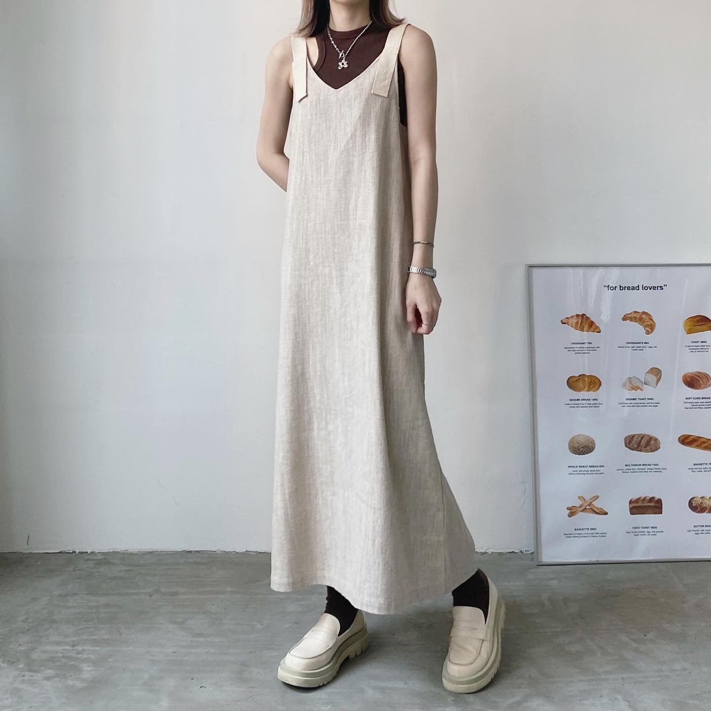 現貨 DS145 JP Herringbone Cami OPS - Ivory