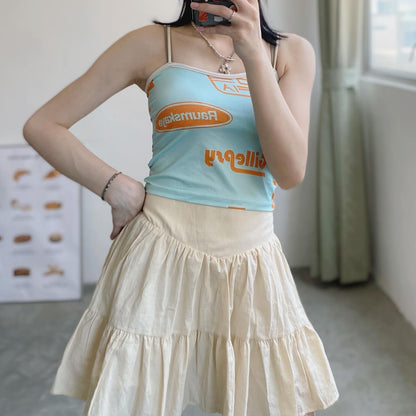 現貨 VT155 Print Sleeveless - Orange | Green