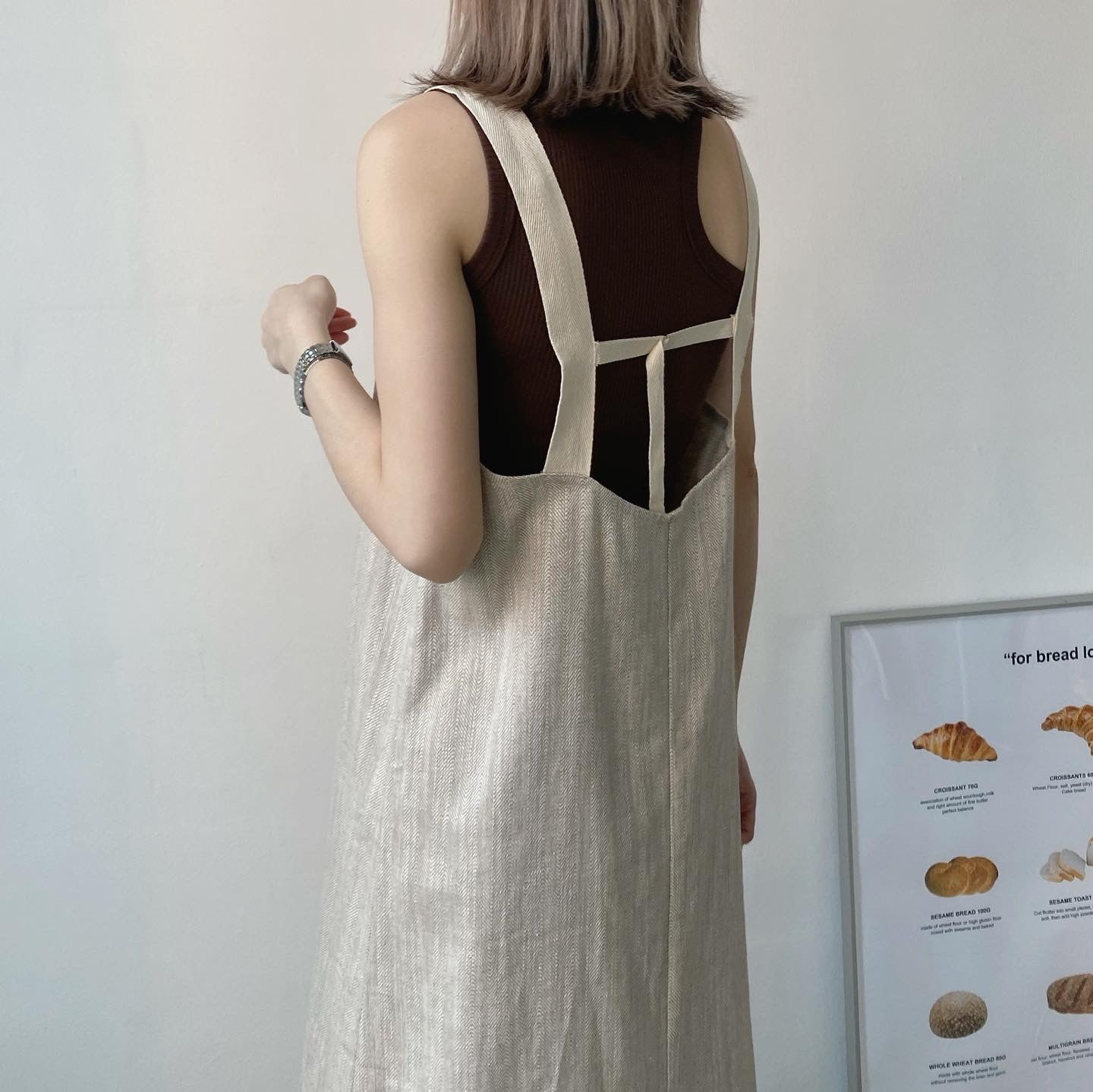 現貨 DS145 JP Herringbone Cami OPS - Ivory